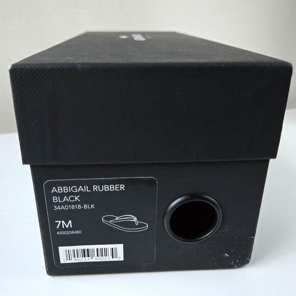 Coach NEW Abbigail Signature Turnlock Black Flip Flop Sandal Rubber Size 7 Gift - Picture 10 of 14